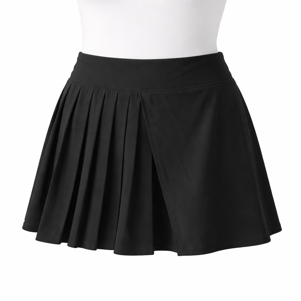 Size L Lolë Women’s Black Pleated Tennis Golf Skort Athletic Wrap Sport Skirt